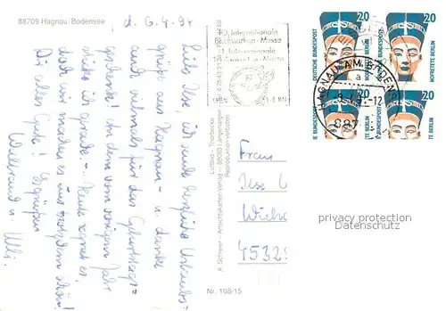 AK / Ansichtskarte Hagnau_Bodensee Fliegeraufnahme Hagnau Bodensee