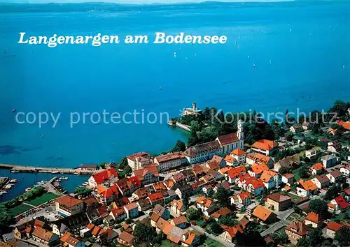 AK / Ansichtskarte Langenargen_Bodensee Fliegeraufnahme Langenargen Bodensee