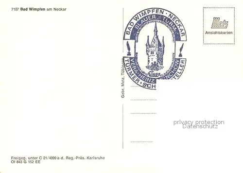 AK / Ansichtskarte Bad_Wimpfen Fliegeraufnahme Neckar Bad_Wimpfen