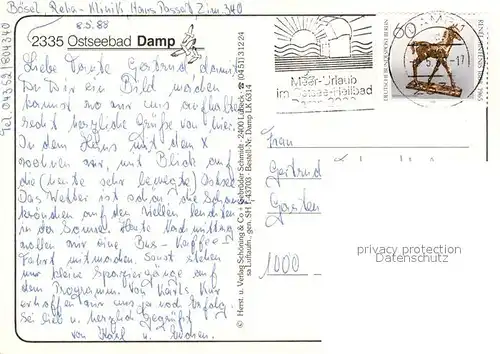 AK / Ansichtskarte Damp Fliegeraufnahme mit Segelhafen Damp