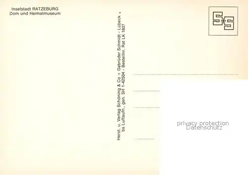 AK / Ansichtskarte Ratzeburg Fliegeraufnahme Dom Heimatmuseum Ratzeburg