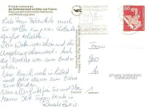 AK / Ansichtskarte Friedrichstadt_Eider Fliegeraufnahme Holl?nderstadt an Eider und Treene Friedrichstadt_Eider