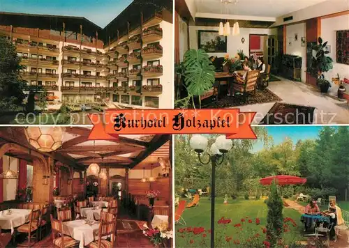 AK / Ansichtskarte Bad_Fuessing Kurhotel Holzapfel Gastraeume Park Bad_Fuessing