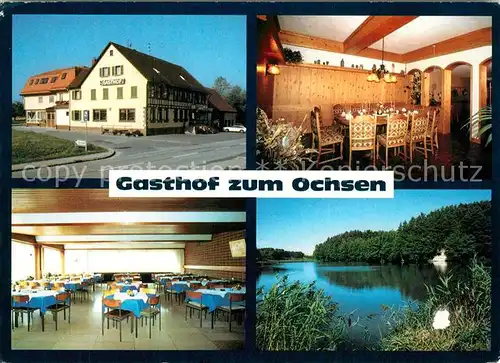 AK / Ansichtskarte Ammertsweiler Gasthof zum Ochsen Gaststube Speisesaal See Ammertsweiler