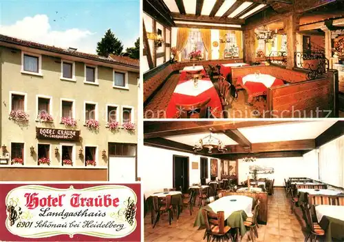 AK / Ansichtskarte Schoenau_Muehlkreis Hotel Traube Landgasthaus Gastraeume Schoenau Muehlkreis