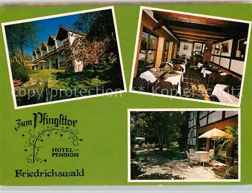 AK / Ansichtskarte Rinteln Hotel Pension Zum Pfingsttor Gaststube Terrasse Rinteln