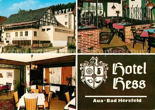 AK / Ansichtskarte Bad_Hersfeld Hotel Hess Gastraeume Bad_Hersfeld