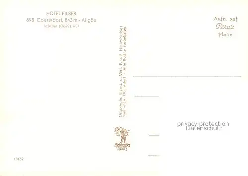 AK / Ansichtskarte Oberstdorf Hotel Filser Oberstdorf