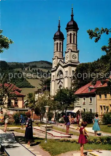 AK / Ansichtskarte Todtnau Minigolfplatz Kirche Todtnau