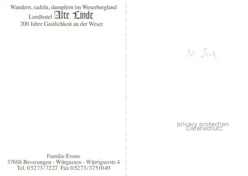AK / Ansichtskarte Beverungen Landhotel Alte Linde Beverungen