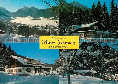 AK / Ansichtskarte Schliersee Gaestehaus Maier Schmotz Panorama Schliersee