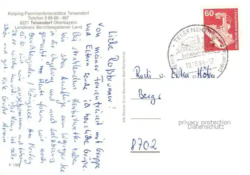 AK / Ansichtskarte Teisendorf_Oberbayern Kolping Familienferienstaette Teisendorf Teisendorf Oberbayern