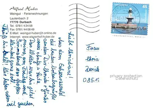 AK / Ansichtskarte Durbach Weingut Alfred Huber Durbach