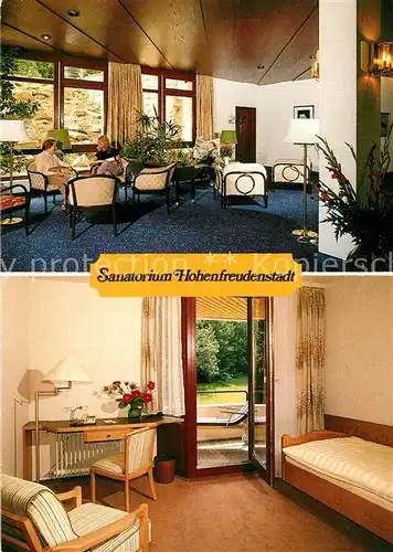 AK / Ansichtskarte Freudenstadt Sanatorium Hohenfreudenstadt Foyer Zimmer Freudenstadt