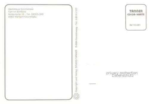 AK / Ansichtskarte Wertach Gaestehaus Gruentensee Gastraum Schwimmbad Gruentensee Minigolfplatz Wertach