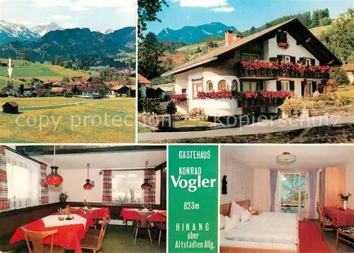 AK / Ansichtskarte Hinang Gaestehaus Konrad Vogler Gaststube Zimmer Panorama Hinang