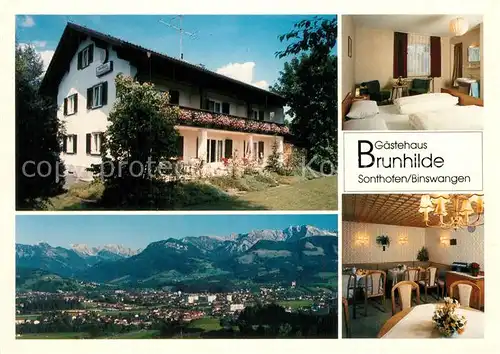 AK / Ansichtskarte Sonthofen_Oberallgaeu Gaestehaus Brunhilde Panorama Sonthofen Oberallgaeu
