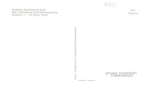 AK / Ansichtskarte Bad_Wiessee Gaestehaus Birkenhaus am Quell Bad_Wiessee