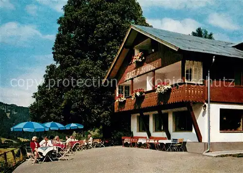 AK / Ansichtskarte Oberstdorf Cafe Alpenrose Terrasse Oberstdorf