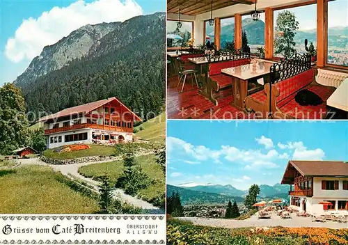 AK / Ansichtskarte Oberstdorf Cafe Breitenberg Gaststube Terrasse Oberstdorf