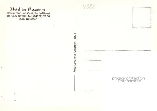 AK / Ansichtskarte Uetersen Hotel im Rosarium Gastraum Bar Zimmer Uetersen