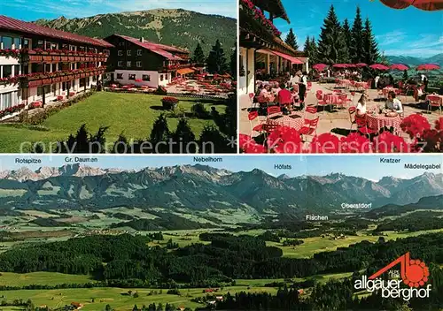 AK / Ansichtskarte Sonthofen_Oberallgaeu Sporthotel Allgaeuer Berghof Terrasse Panorama Sonthofen Oberallgaeu