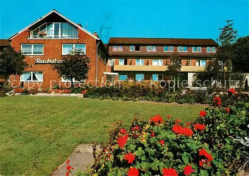 AK / Ansichtskarte Buesum_Nordseebad Kurpark mit Reichsbund Heim Buesum_Nordseebad