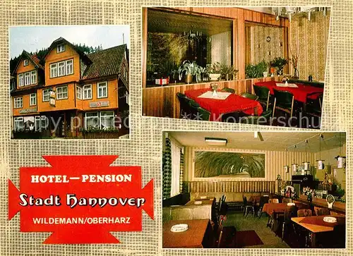 AK / Ansichtskarte Wildemann Hotel Pension Stadt Hannover Gastraeume Wildemann