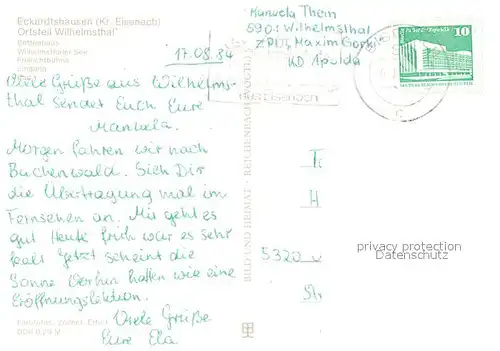 AK / Ansichtskarte Wilhelmsthal_Eisenach Zentrales Pionierlager Maxim Gorki Bettenahsu See Freilichtbuehne Freibad Wilhelmsthal_Eisenach