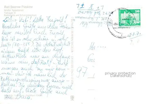 AK / Ansichtskarte Bad_Saarow Pieskow Zentrales Pionierlager Lilo Herrmann Appellplatz Scharmuetzelsee Bad_Saarow Pieskow