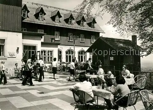 AK / Ansichtskarte Grosser_Winterberg Betriebsferienheim des VEB Verkehrs  und Tiefbaukombinat Dresden Terrasse Grosser Winterberg