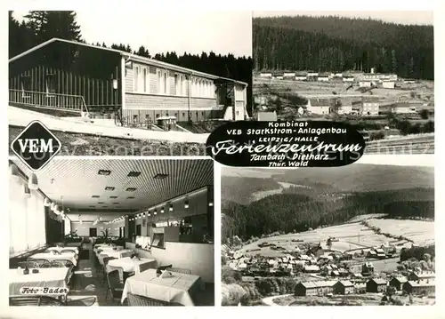 AK / Ansichtskarte Tambach Dietharz Ferienzentrum Kombinat VEB Starkstrom Anlagenbau Leipzig Halle Landschaftspanorama Tambach Dietharz