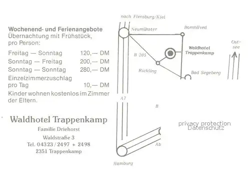 AK / Ansichtskarte Bad_Segeberg Waldhotel Restaurant Trappenkamp Segeberger Forst Bad_Segeberg