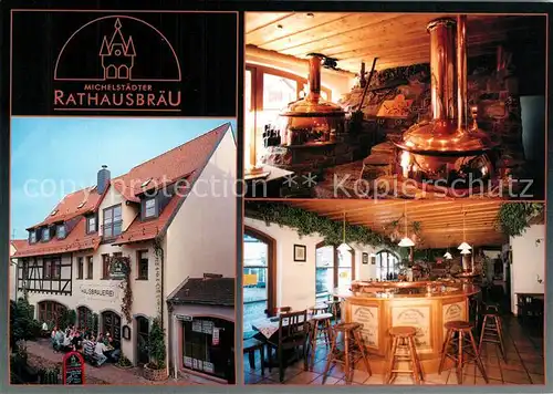 AK / Ansichtskarte Michelstadt Restaurant Rathausbraeu Michelstadt