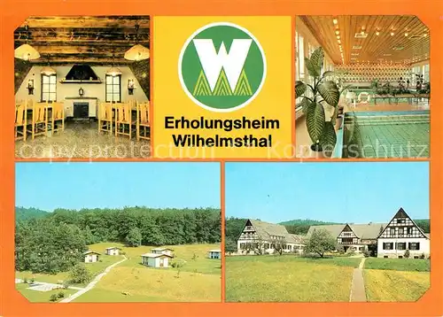 AK / Ansichtskarte Wilhelmsthal_Eisenach Erholungsheim Hallenbad Landschaftspanorama Wilhelmsthal_Eisenach
