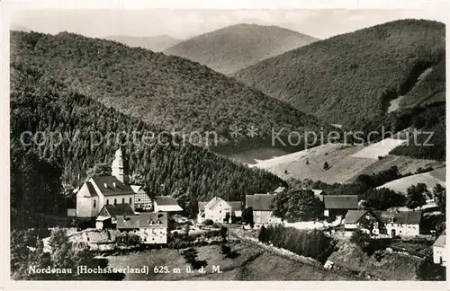 AK / Ansichtskarte Nordenau Panorama Kirche Nordenau