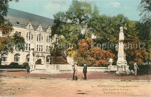 AK / Ansichtskarte Duesseldorf Koenigsallee Loewen Duesseldorf