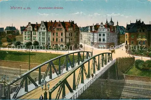 AK / Ansichtskarte Worms_Rhein Brunhilden Bruecke Worms Rhein