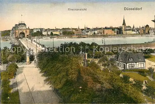 AK / Ansichtskarte Duesseldorf Panorama Bruecke Duesseldorf