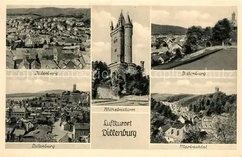 AK / Ansichtskarte Dillenburg Panorama Wilhelmsburg Marbachtal Dillenburg