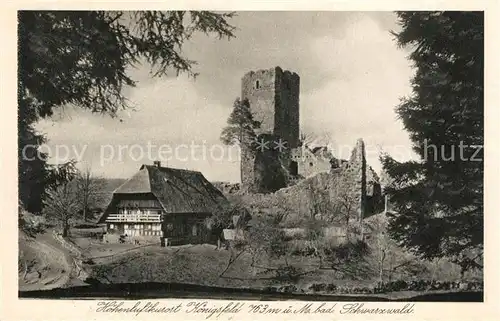 AK / Ansichtskarte Koenigsfeld_Schwarzwald Burg Ruine Waldau Koenigsfeld Schwarzwald