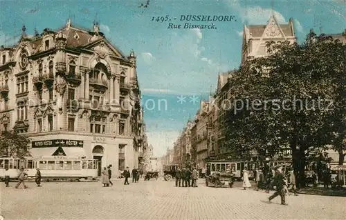 AK / Ansichtskarte Duesseldorf Rue Bismarck Duesseldorf
