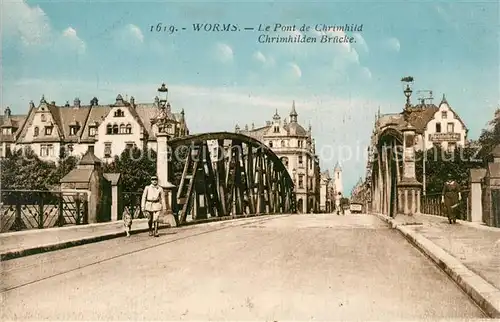 AK / Ansichtskarte Worms_Rhein Chrimhilden Bruecke Worms Rhein