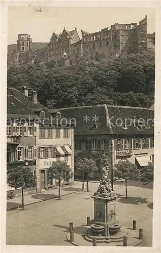 AK / Ansichtskarte Heidelberg_Neckar Kornmarkt Schloss Heidelberg Neckar