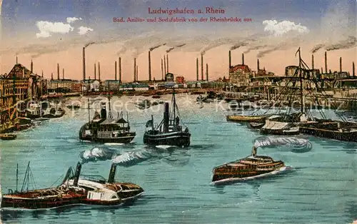 AK / Ansichtskarte Ludwigshafen_Rhein BASF Hafen Ludwigshafen Rhein