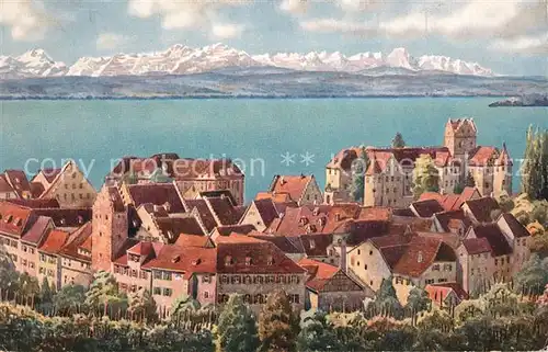 AK / Ansichtskarte Meersburg_Bodensee Oberstadt Schloss Meersburg Bodensee