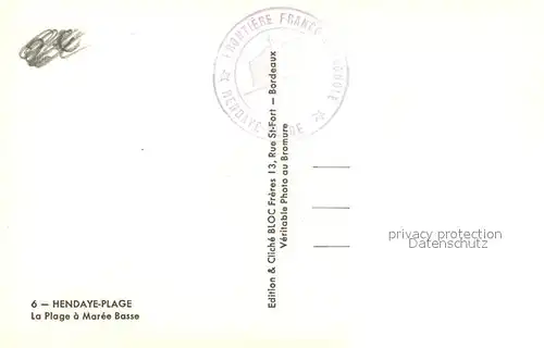 AK / Ansichtskarte Hendaye_Pyrenees_Atlantiques Plage Maree Basse Hendaye_Pyrenees