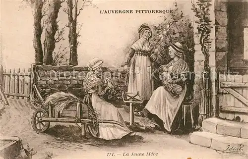 AK / Ansichtskarte Auvergne_Region La Jeune Mere Kuenstlerkarte Auvergne Region