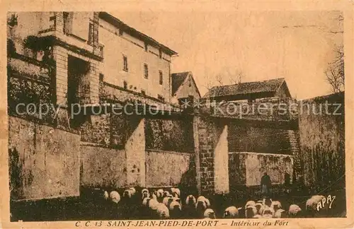 AK / Ansichtskarte Saint Jean Pied de Port Interieur du Fort Schafherde Saint Jean Pied de Port