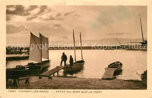 AK / Ansichtskarte Thonon les Bains Effet du soir sur le port Thonon les Bains